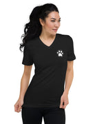 V - Neck Paw Print Shirt - Pet Parents Dog & Cat - neleti