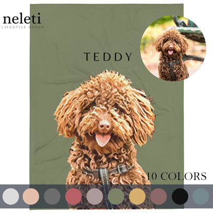 neleti blanket Personalized Blanket with Pet from Photo - Dog Themed Gift