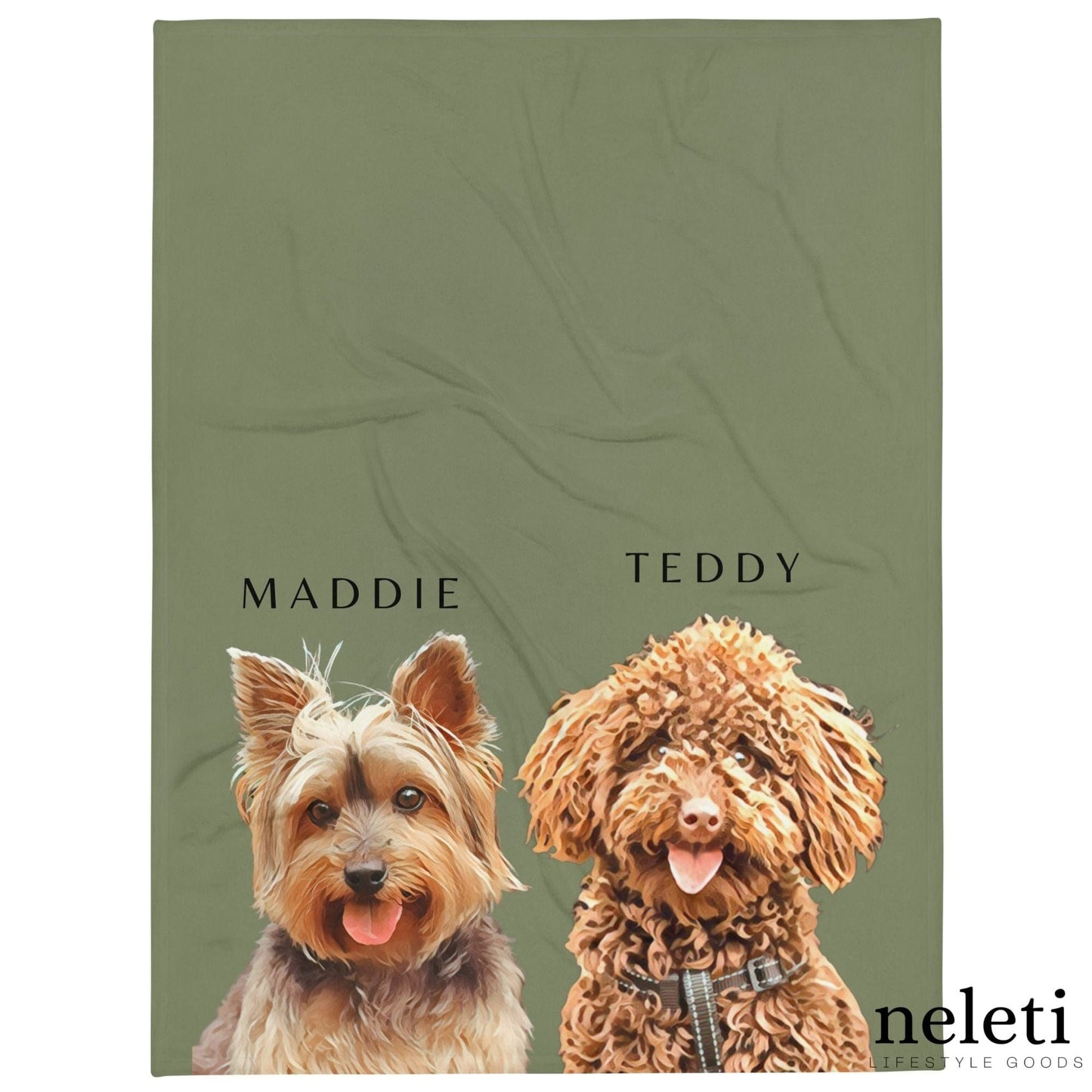 neleti blanket Personalized Blanket with Pet from Photo - Dog Themed Gift