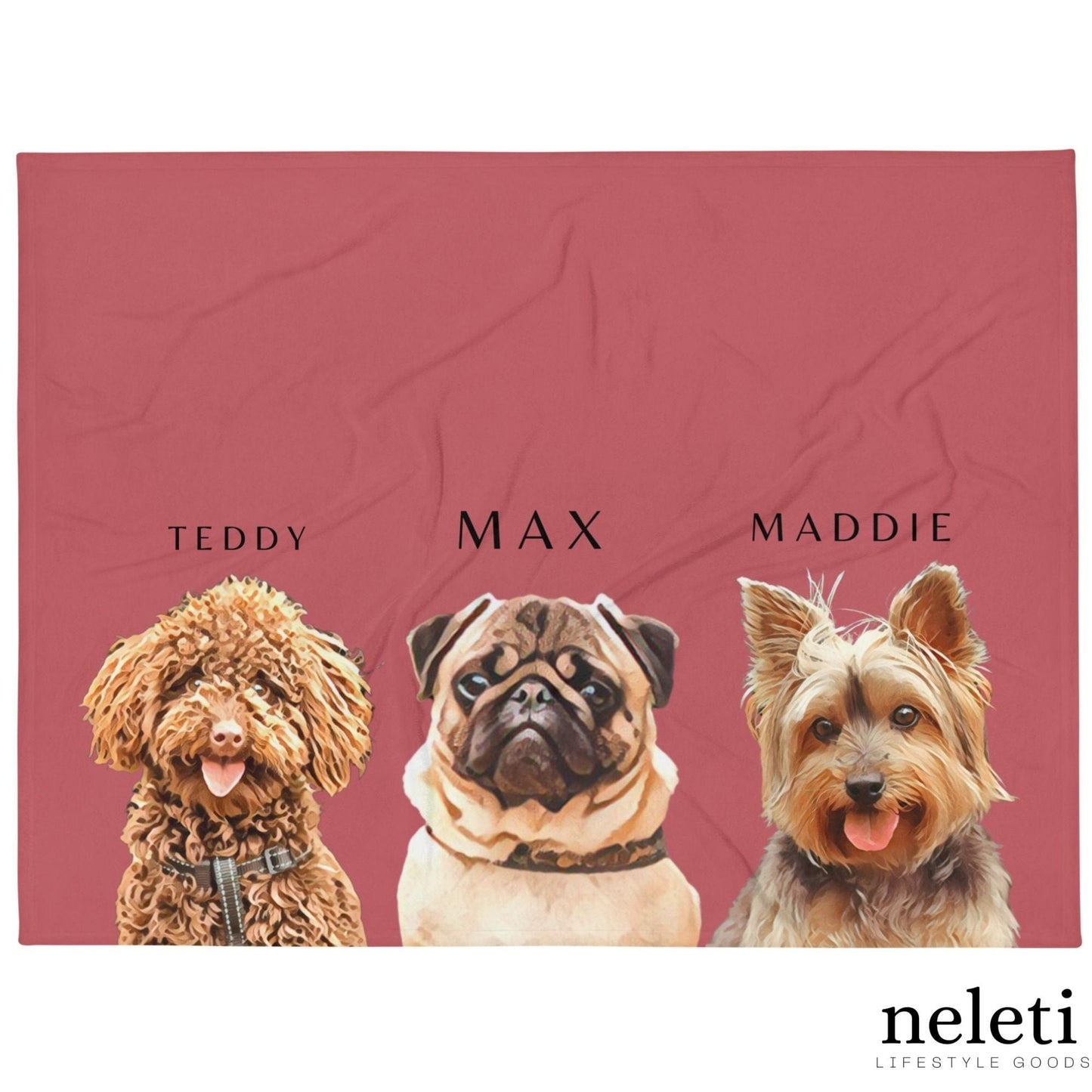 neleti blanket Personalized Blanket with Pet from Photo - Dog Themed Gift