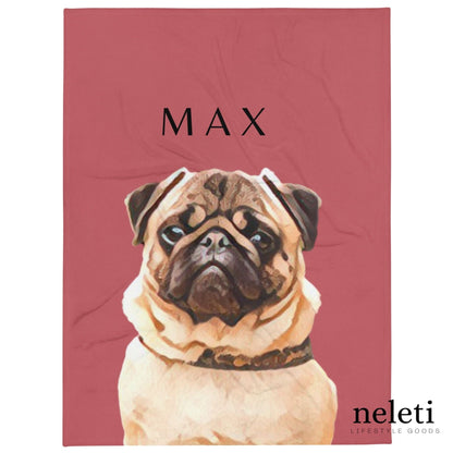 neleti blanket Personalized Blanket with Pet from Photo - Dog Themed Gift