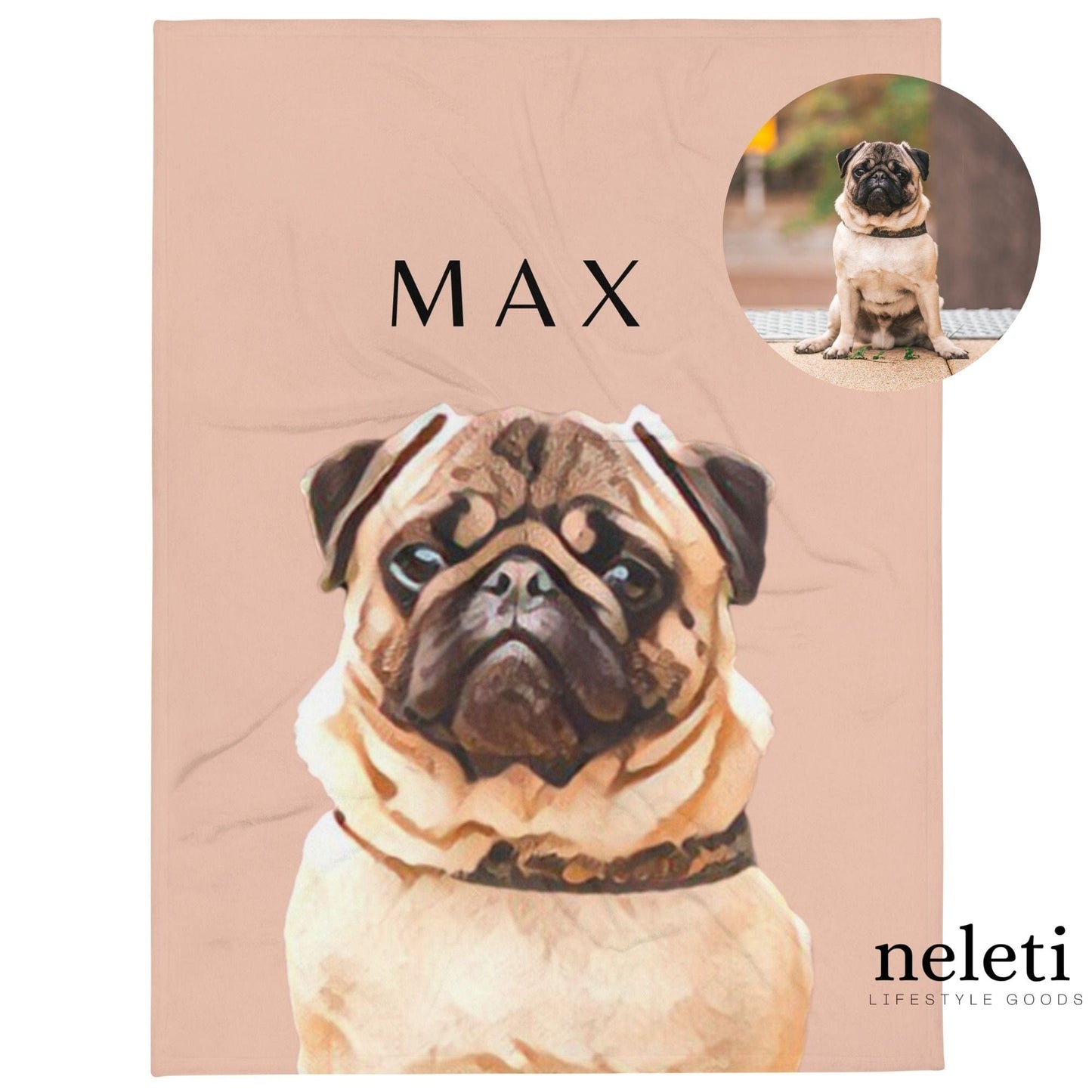 neleti blanket Personalized Blanket with Pet from Photo - Dog Themed Gift