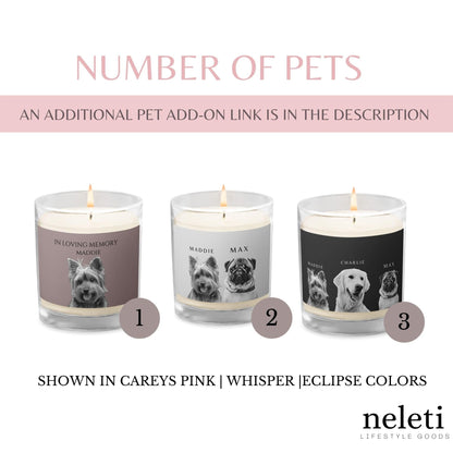 neleti candle Soy Wax Candle with Custom Pet Portrait from Photo