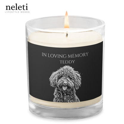 neleti candle Soy Wax Candle with Custom Pet Portrait from Photo