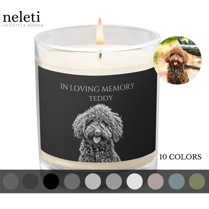 neleti candle Soy Wax Candle with Custom Pet Portrait from Photo