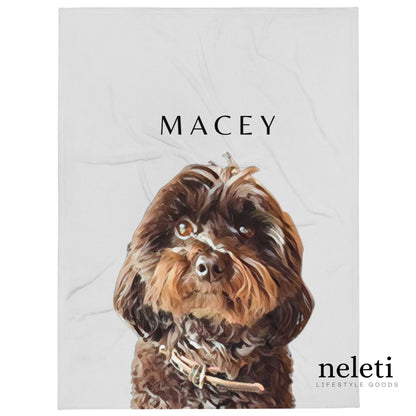 neleti Personalized Blanket with Pet from Photo - Dog Themed Gift