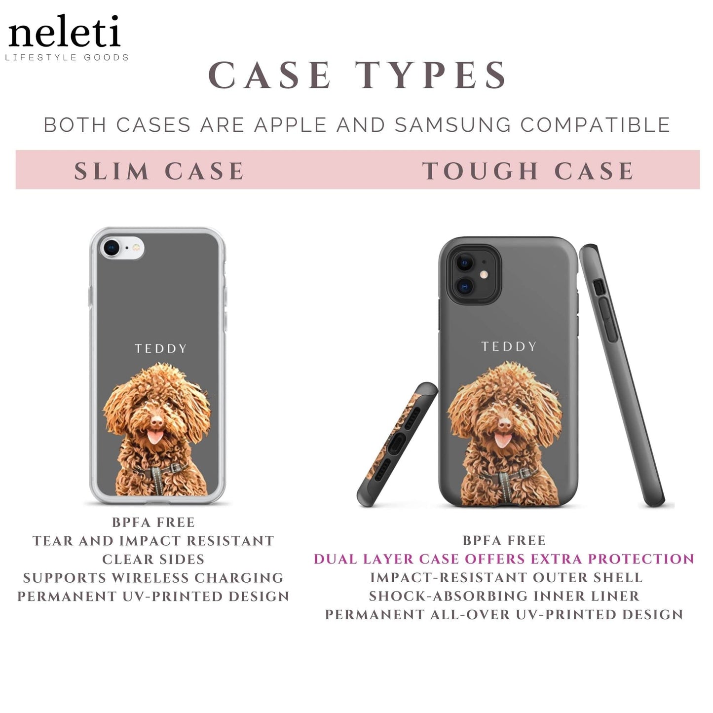 neleti phone case Dog Phone Case, Cat Phone Case, Custom Phone Case