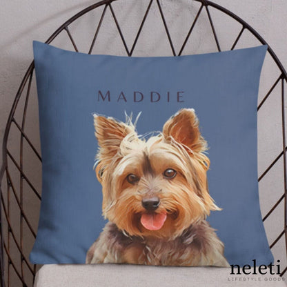 neleti Pillow 18x18in/45x45cm-Cover+INSERT / Kashmir Blue Custom Pet Pillows and Pillow Covers